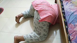 Stepson Cums in Her Big Ass While Stepmom Gets Stuck Under the Bed