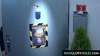 Susanne Brend: Blonde MILF's Gloryhole Gangbang