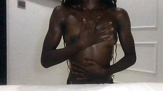 Smooth Oiled Ebony Perky Small Tits Massage Slow Sensual POV Dance
