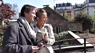 Young Man Pounds Stylish French Mature Right in Front of Husband