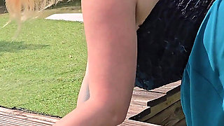 My Stepson Surprises Me by the Pool and Fucks My Ass