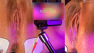 Extreme Close Up: Pussy Bulges and Pulses Watching VR - High-Speed #5