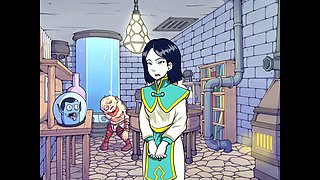 Animated bondage babe gets it hard in the ass at the pool