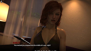 Dominos Beach 25 - Christie's Striptease for John in Front of Nikki & Scarlett While He Presses Her Boobs