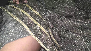 The boy looked up at the girl's pussy with her clothes up