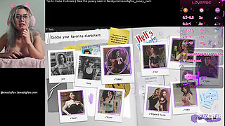 Cute Gamer Girl Gets Super Horny Playing Hentai Game - Live Masturbation Session