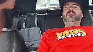 Risky Masturbation in the Car with a Hot Girl at the Bus Stop in Public!