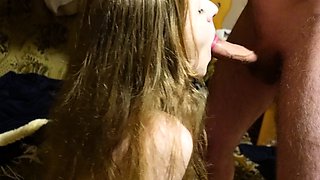 Naughty blonde teen slut enjoying hardcore gang banging fun
