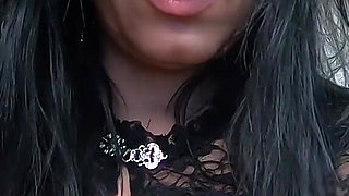 Smoking and Dancing in Red Lace Lingerie - Playing with My Big Tits to the Music