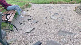 Blowjob in public in the park-Sweet girl swallows my sperm