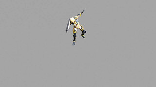 a girl dancing with sword