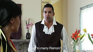 Pin-up Alexis Breeze and Rebeca Linares at side fuck porn