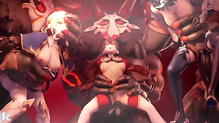 Hu Tao Genshin Impact Compilation Hilichurl Edition Ayaka Jean Shogun Raiden Amber