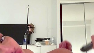 Priscilla Salerno masturbates and plays with a vibrator