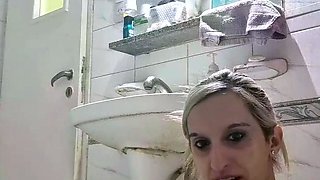 Amateur blondie solo anal masturbation