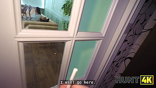 HUNT4K. Deep throat when her boyfriend is next door
