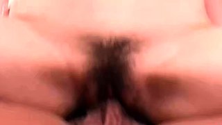 Slim Japanese Step-Sister with hairy Pussy caught masturbate