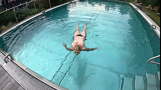Swam a Bit in the Pool and Played with the Action Cam Underwater