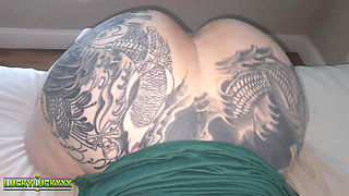 Lucky Gurl Inkdup Gets Fucked, Fisted & Swallows 2 Cumloads