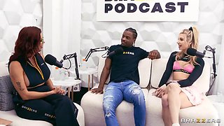 Big-Tits Cheerleader Kait, Damion Dayski, and Alexis Fawx Ride Hottest Brazzers