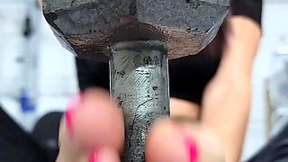 Flexible foot fetish masturbating with feet and hands