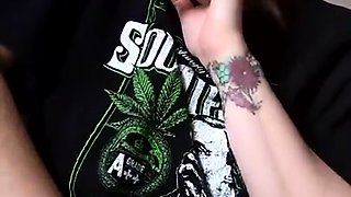 Cute curly brunette solo webcam masturbation