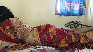 Red color saree cheating Housewife 2
