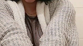 Pregnant MILF Smoking Cigarette