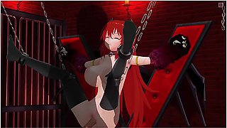 Succubus in the basement luring her victim into dark desires