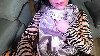 Smoking Fetish, Bomber Jacket Destruction and Dirty Masturbation in a Glossy Nylon Jumpsuit