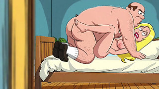 Cuckold Husband Is Furious That His Wife Is Cheating with Her Lover. Cartoon