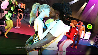 The Spellbook -gameplay - Roleplay - Aria with Darius - Girlfriend Fucks BBC in Club Bathroom