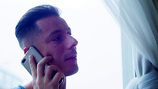 Small titted brunette teen fingering on the bed