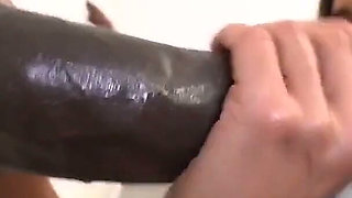 Teen Girl with Enormous Balloon Tits Takes Bwc and BBC at Gloryhole