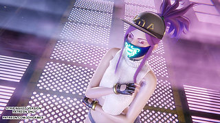 MMD Aespa - Armageddon - Akali Sexy Kpop Dance League of Legends Hentai Uncensored 4K 60FPS