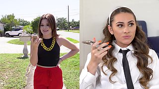 Mackenzie & Alex indulge in a filth-fueled orgy with a hot brunette