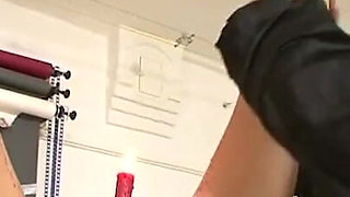 Humiliating dominating wax-play