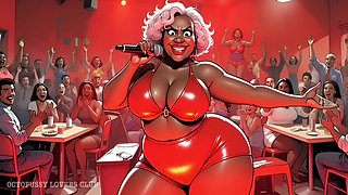 Elite Cuckold Club: Mistress Ebony BBW Fulfilling the Dreams of Old Rich Cuckolds. Cartoon Visual Novel