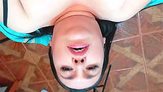 While the Cuckold Is at Work, Stepmother Rides Her Stepson's Cock and Fills Her Pussy with Cum