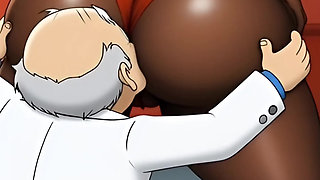 Married Cuckold Worships a Big Black Ass. Cartoon