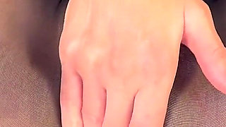 Oil My Black Seamless Pantyhose & Cum on My Feet