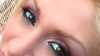 Blonde Poolside Tease with Toy and Footjob Ecstasy