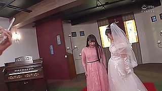 Christian Japanese Wedding With The Busty Bride And The Brides Maid Fucked In Church