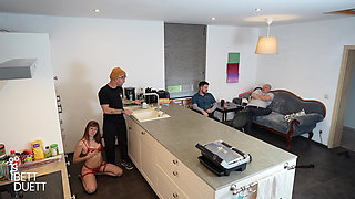 Kitchen Fuck in Front of Friends!!