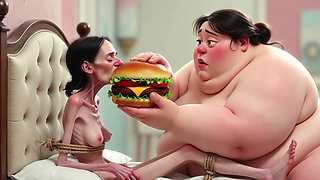 Extremely Skinny Vs Massive SSBBW Feeding Session