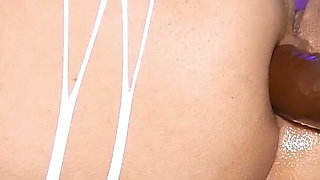 Close-up of My Wife's Ass Taking a Huge Black Thing up the Ass.