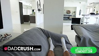 Sloppy step-father pounds his lesbian stepdaughter and her wild blonde gf - dadcrush