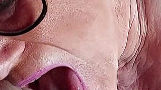 Horny Granny Fingers Wet Pussy to Shaking Orgasm