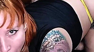 Hottie Doing the Best Blowjob and Swallows All Milk at the End