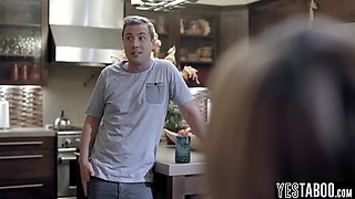 Masturbating teen babysitter gets fucked